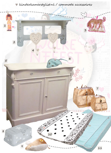 Babykamer commode-accessoires